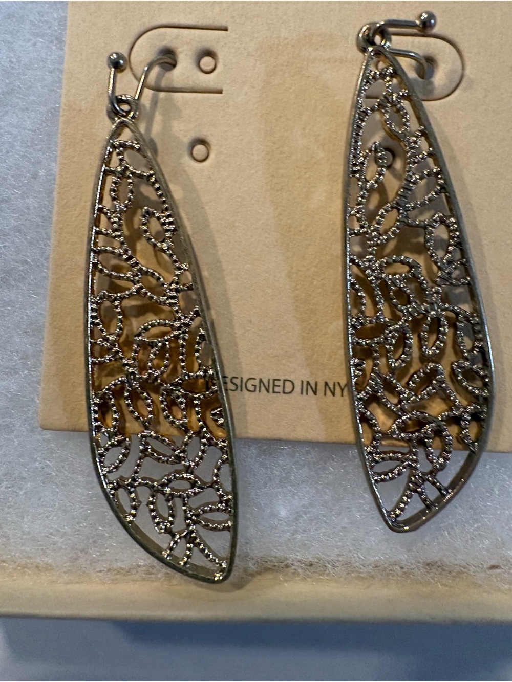 Silver Filigree Teardrop Earrings
